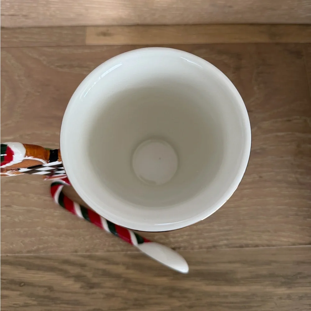 MacKenzie-Childs Bake Shop Gingerbread Handle Mug With Spoon